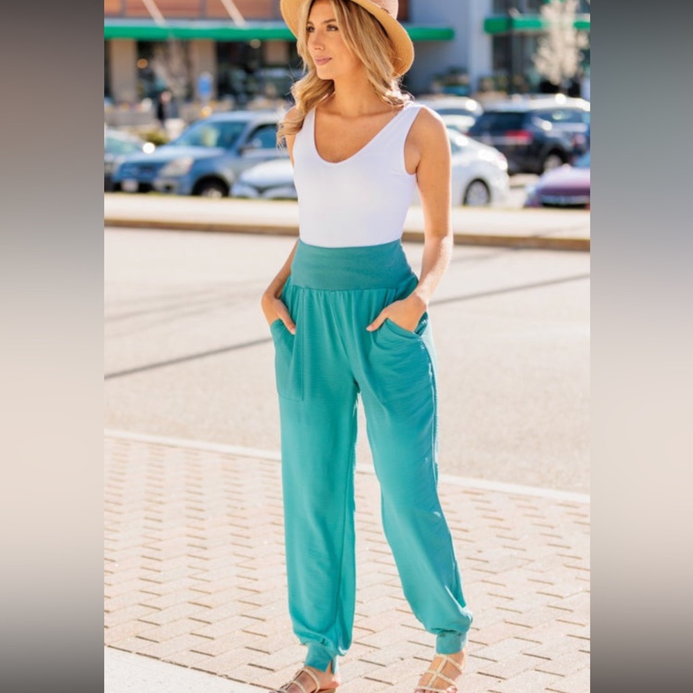 Jenny boston mixed media joggers